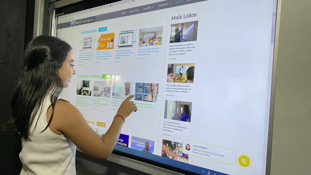 Lousa retrátil MOVPLAN Touchled