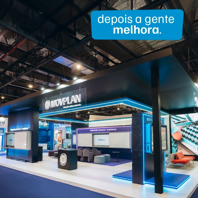 Estande MOVPLAN na BETT, em 2025.